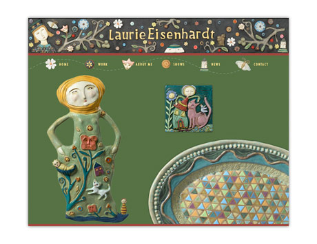 website for ceramic artist Laurie Eisenhardt